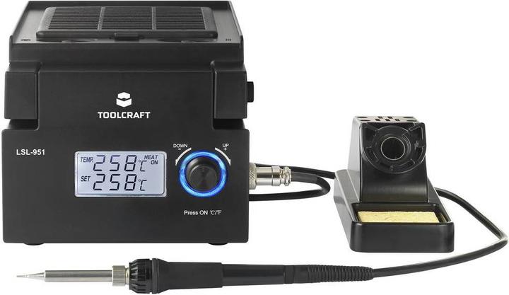Actual product image Toolcraft Soldering station with LED lighting and soldering fume extraction