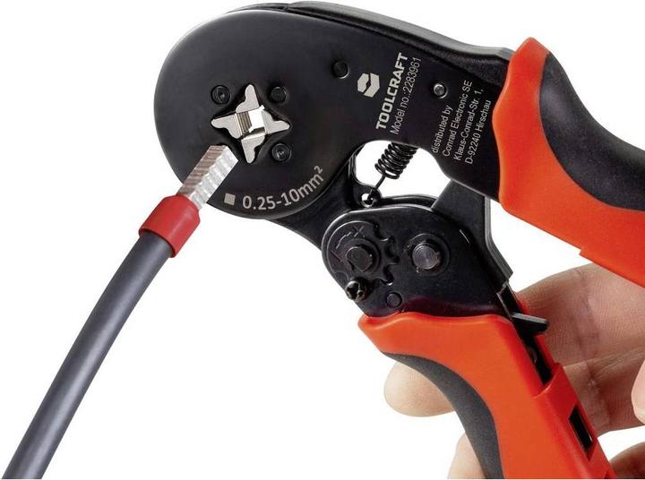 Produktbild Toolcraft Selbsteinstellende Crimpzange für Aderendhülsen (190 mm)