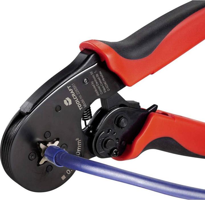Produktbild Toolcraft Selbsteinstellende Crimpzange für Aderendhülsen (190 mm)