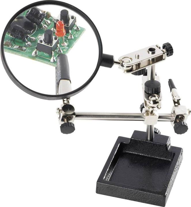Produktbild Toolcraft Löt- und Montagehilfe mit Glaslupe ZD-10H