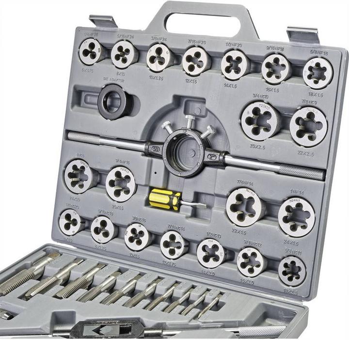 Image du produit Toolcraft Jeu de filières et tarauds de 45 pièces