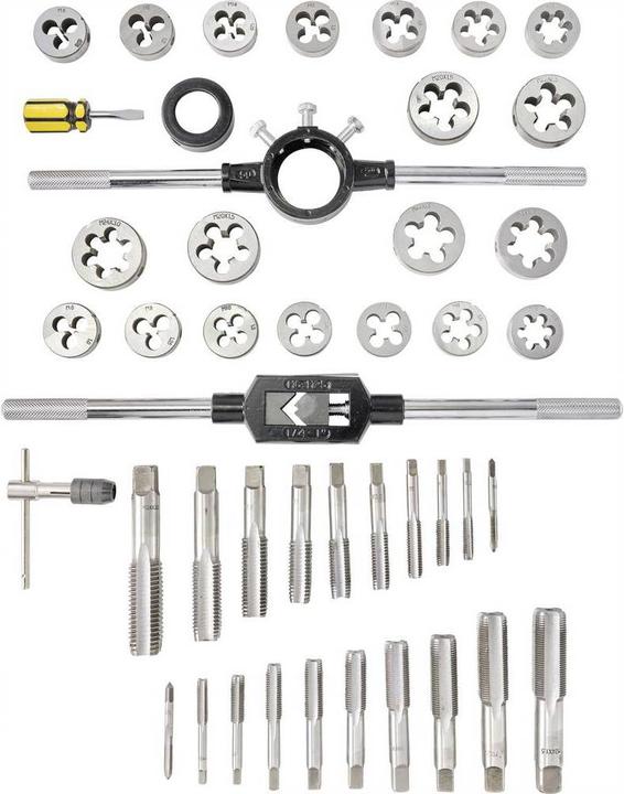 Image du produit Toolcraft Jeu de filières et tarauds de 45 pièces