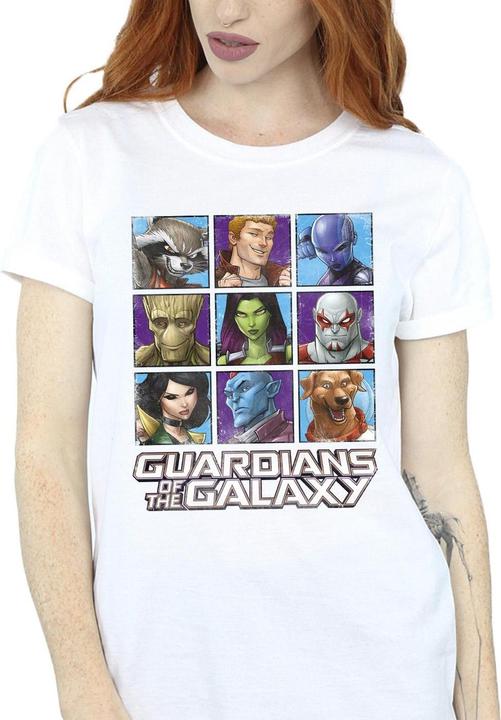 Immagine prodotto Guardians of the Galaxy Character Squares Maglietta Ampia Donna (3XL)