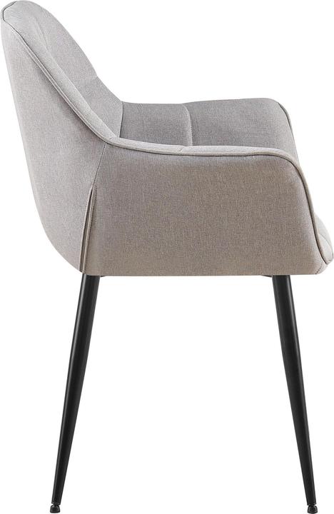 Image du produit Swisshandel24 Chaise de salle à manger Roseville Tissu, gris