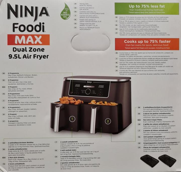Actual product image Ninja AF400EU Foodi MAX Dual Zone (EU plug)