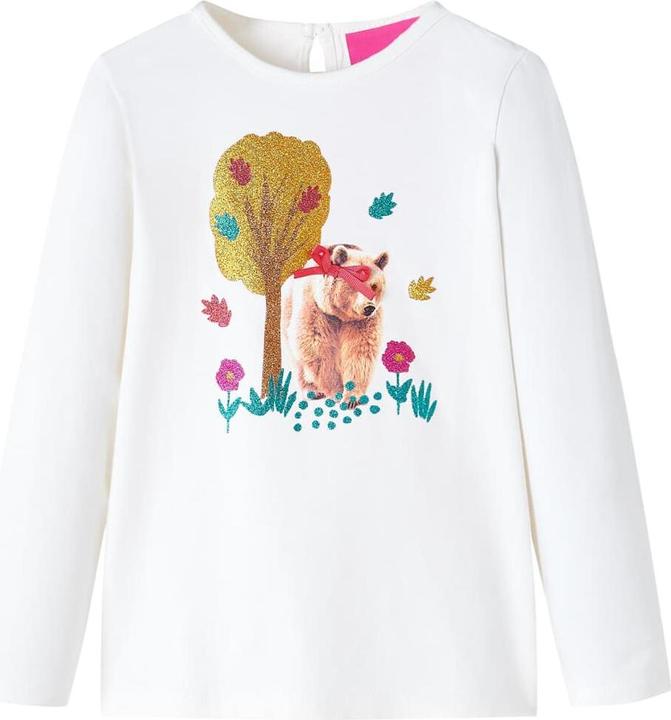 Produktbild VidaXL Kinder-Langarmshirt Ecru 104,Material: 95 % Baumwolle. 5 (104)