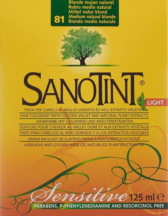 Actual product image Sanotint Sensitive Light Haarfarbe 81 mittel naturblond (81)