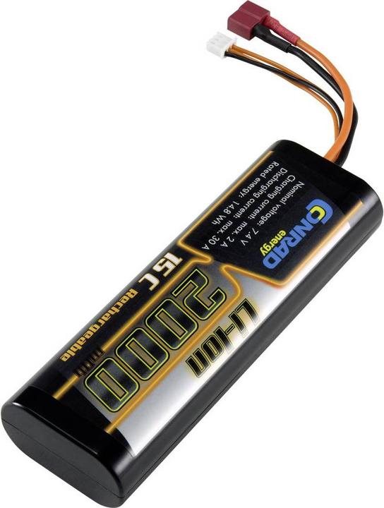 Produktbild Conrad energy Modellbau-Akkupack (Li-ion) 7.4 V, 2000 mAh (7.40 V, 2000 mAh)