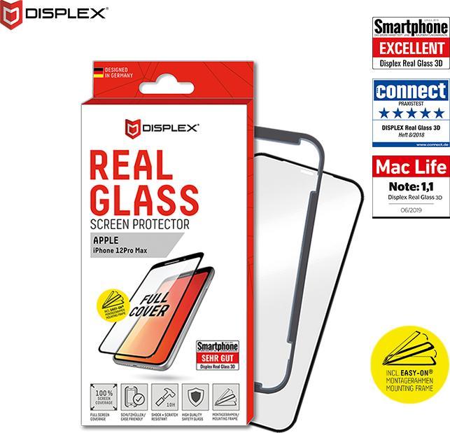 Image du produit Displex Real Glass, Full Cover Panzerglas (1 pièce(s), Apple iPhone 12 Pro Max)