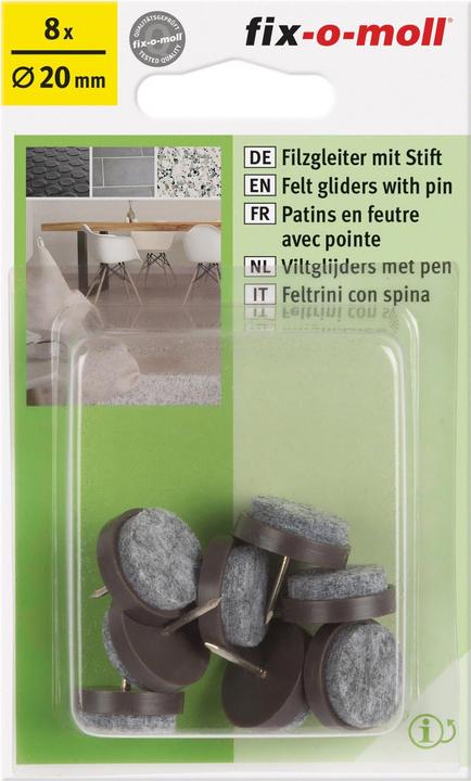 Fix-o-moll felt gliders (Felt gliders, 8 Piece)