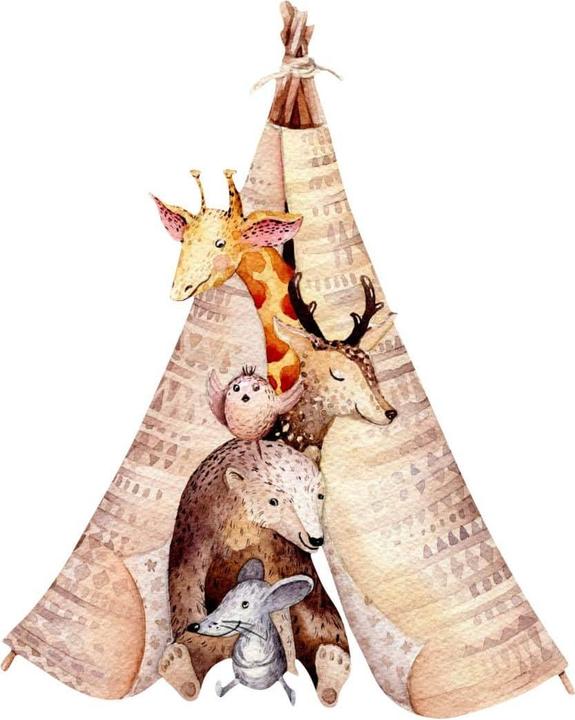 Produktbild Trenddeko Tiere im Tipi (32 x 40 cm)