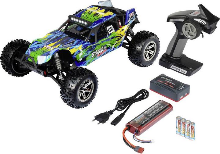 Reely 110 Elektro buggy Stagger BL RTR Super Combo (RTR Ready-to-Run)