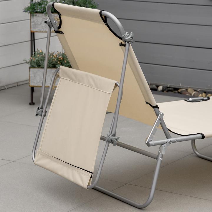 Image du produit Outsunny Bain de soleil avec protection solaire (187 cm)