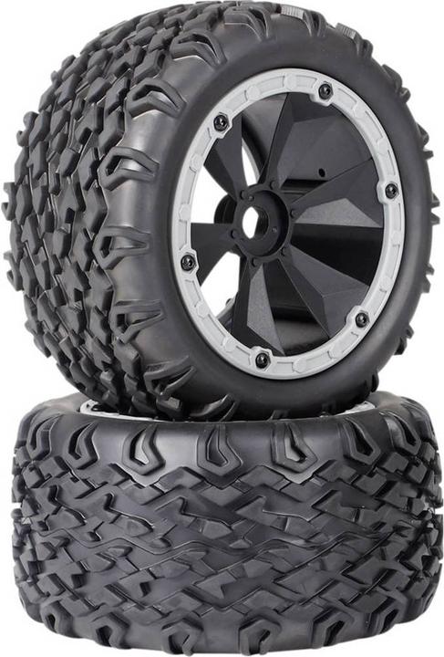 Immagine prodotto Reely 1:8 Pneumatici Monster Truck 6-Spoke Nero-Grigio 2 pz.
