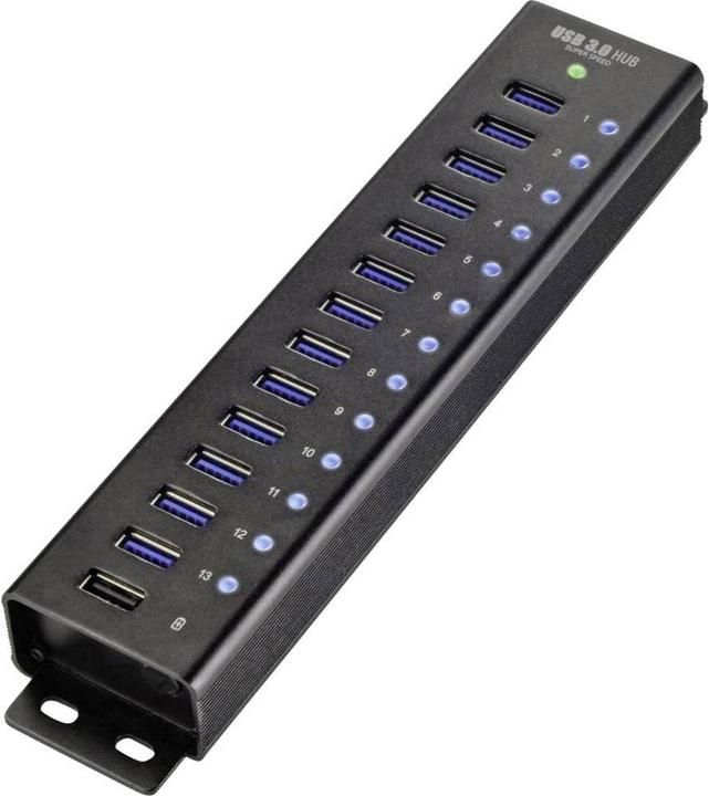 Renkforce Hub USB 3.0 a 13+1 porte con Alum (USB-A, 13 Porti)