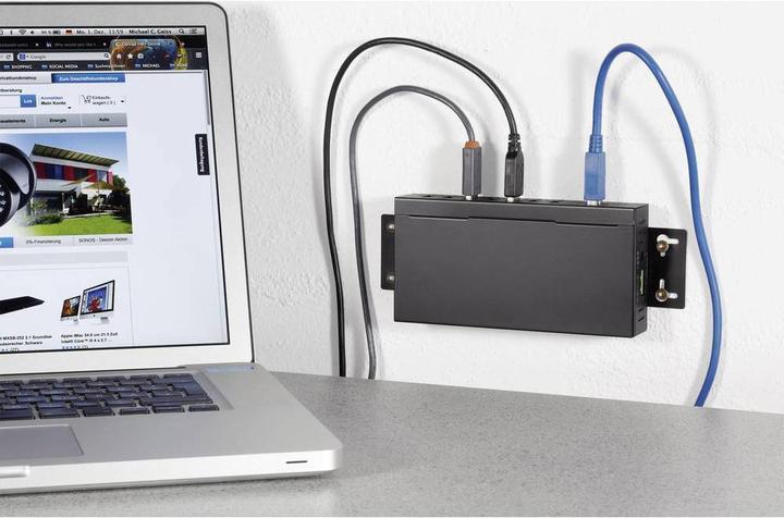 Immagine prodotto Renkforce Hub USB 3.0 a 7 porte per l'industria (USB-A, 7 Porti)