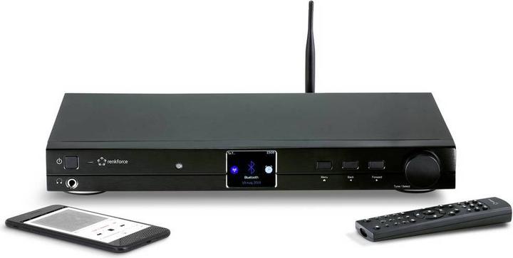 Actual product image Renkforce RF-DAB-IR 1700 HiFi Tuner DAB+, FM, Internet Radio, Bluetooth, WLAN DLNA-capable (DAB+, FM, Bluetooth, Wi-Fi)