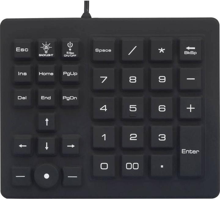 Actual product image Renkforce IP68 USB number pad with touch key (Numeric keypad, Cable)