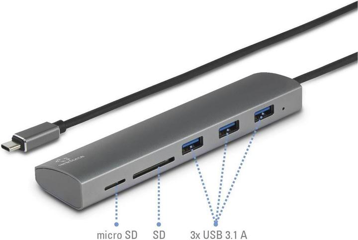 Renkforce Hub 3+2 porte USB 3.1 (Gen 1) (USB-C, 3 Porti)