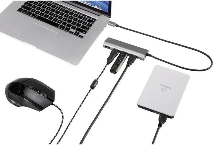 Actual product image Renkforce USB 3.1 (Gen 1) Hub (USB-C, 4 Ports)