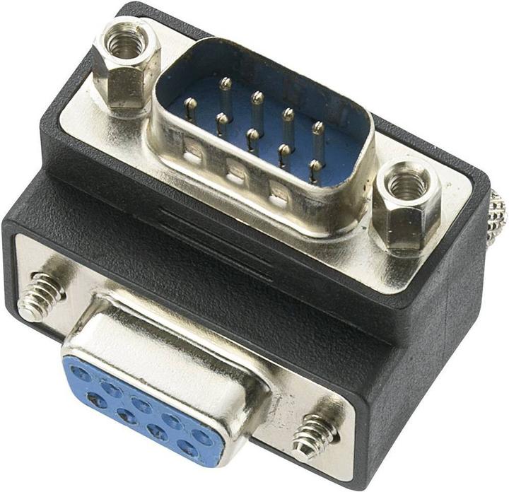 Renkforce Seriell RS232 Winkel-Adapter 90 ° Stecker auf Buchse (Sub-D 9)