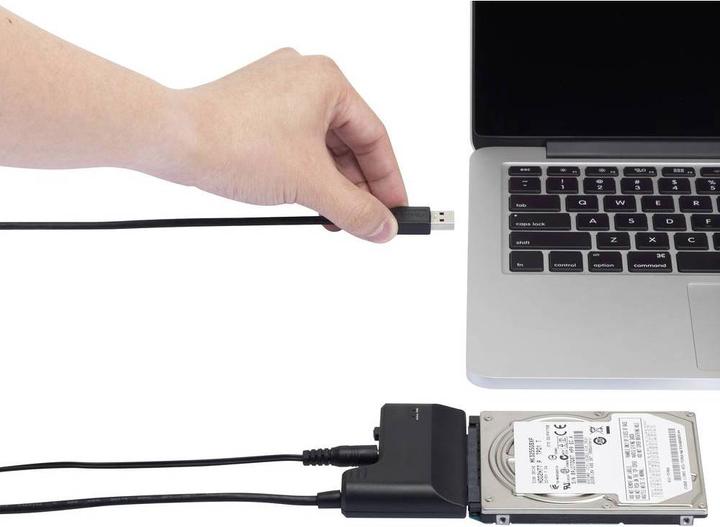 Actual product image Renkforce USB 3 to SATA adapter cable 30 cm
