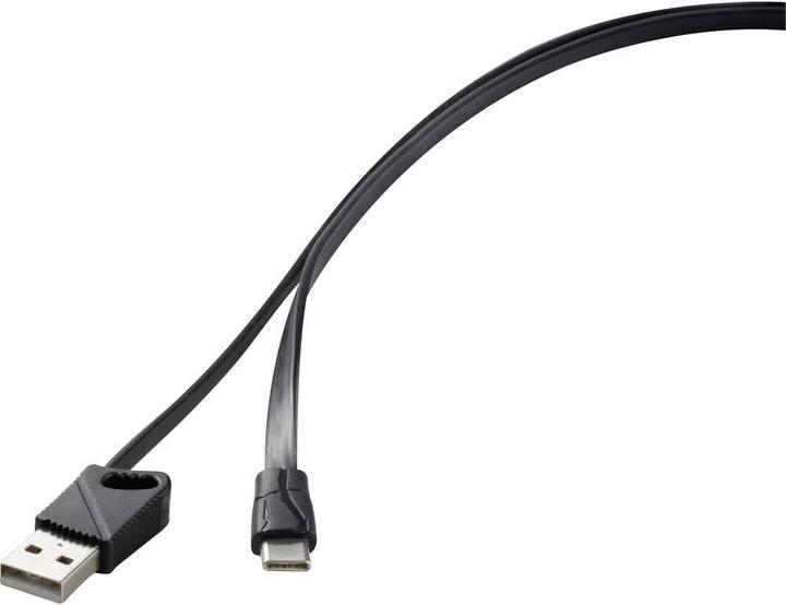 Actual product image Renkforce Shape Memory USB-C Charging Cable (1 m, USB 2.0)