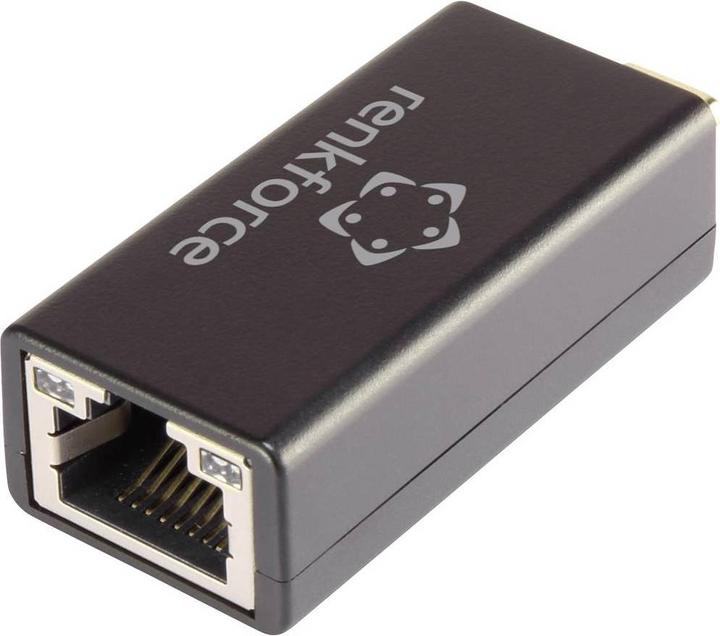 Produktbild Renkforce Netzwerkadapter USB 3.1 (Gen 1) USB-C Gigabit Ethernet (USB-C 3.1 Gen 1, RJ45 (1x))