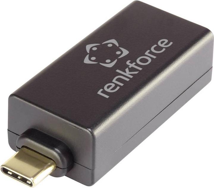 Produktbild Renkforce Netzwerkadapter USB 3.1 (Gen 1) USB-C Gigabit Ethernet (USB-C 3.1 Gen 1, RJ45 (1x))
