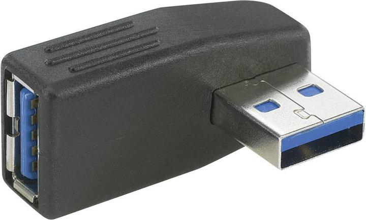 Produktbild Renkforce USB 3 Adapter A-Stecker zu A-Buchse 90° seitlich nach links gewinkelt (USB 3.0)