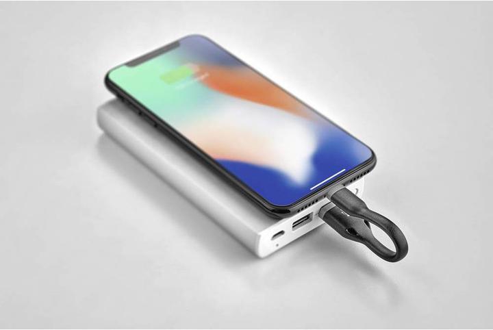 Actual product image Renkforce USB 2 Powerbank connection cable A/USB-C 10 cm (0.10 m, USB 2.0)