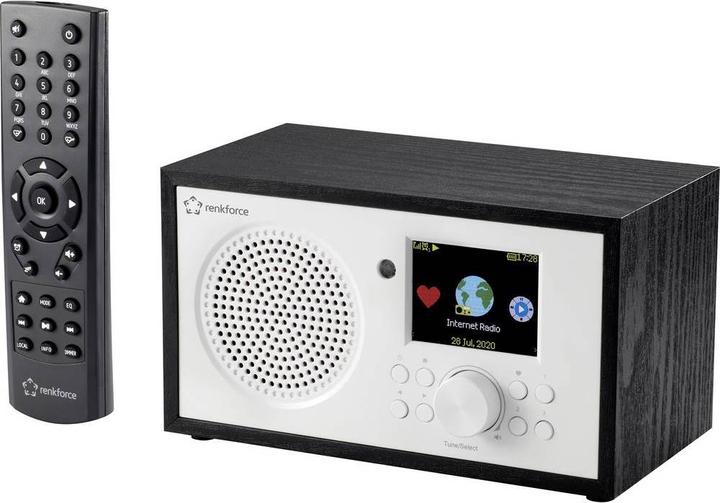 Renkforce Internet Radio Bluetooth, AUX, WLAN, DLNA-fähig, tragbar mit Akku (Internetradio, WLAN, Bluetooth)