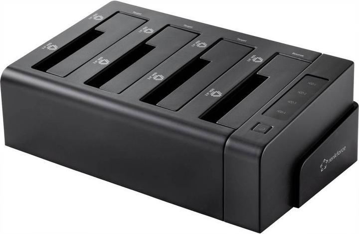 Produktbild Renkforce 2.5 3.5-Zoll USB 3.2 HDD-Dockingstation, 4 Anschlüsse, mit Cloning von 1 auf 3 (Docking Port)