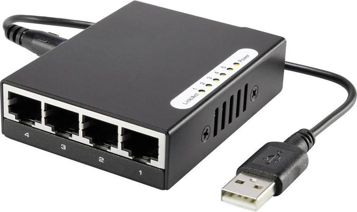 Renkforce Mini commutateur métallique 5 ports 10/100 avec alimentation USB (5 Ports)