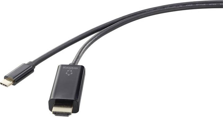 Actual product image Renkforce USB-C 3.1 male to HDMI male 0.5 m (0.50 m, HDMI)