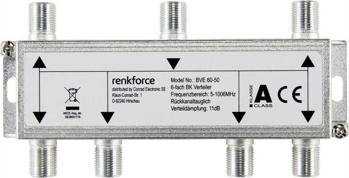 Image du produit Renkforce Distributeur de télévision par câble 6 voies 5 (Cordes)