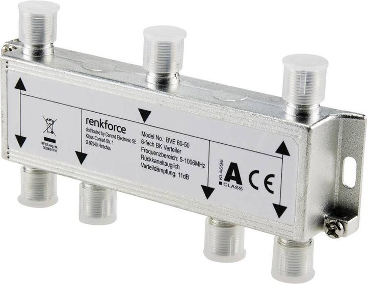 Image du produit Renkforce Distributeur de télévision par câble 6 voies 5 (Cordes)