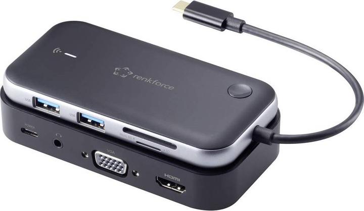 Produktbild Renkforce USB-C Hub zur drahtlosen Bildübertragung (USB-C, 2 Ports)