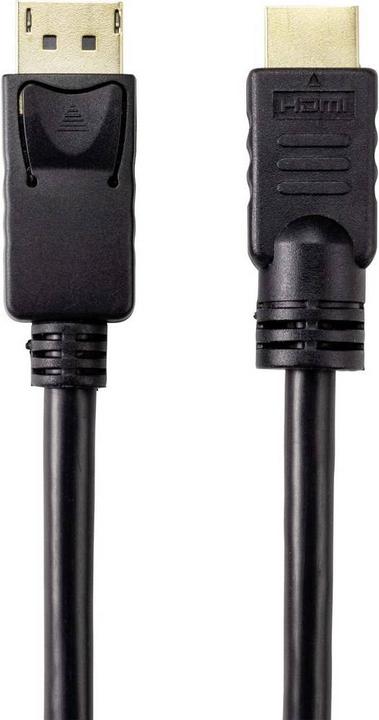 Actual product image Renkforce DisplayPort HDMI connection cable 20 m with ferrite core (20 m, HDMI, DisplayPort)