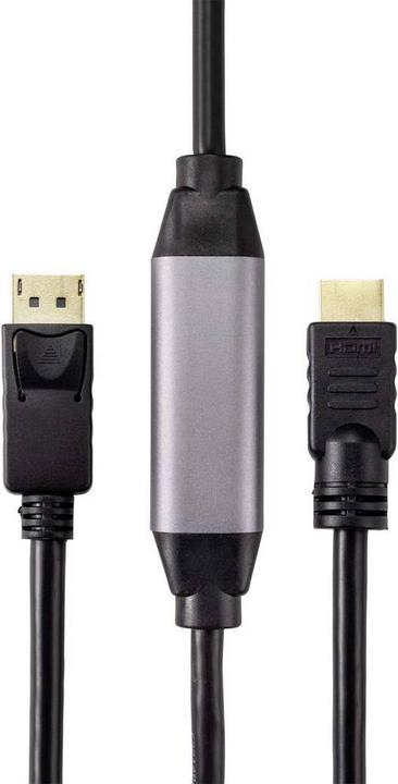 Actual product image Renkforce DisplayPort HDMI connection cable 20 m with ferrite core (20 m, HDMI, DisplayPort)