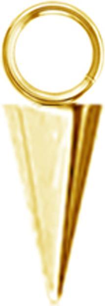 Produktbild Star Piercing Anhänger vergoldet Cone (ohne Messing, Chirurgenstahl 316L)
