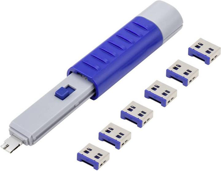 Produktbild Renkforce USB-Portsperre (6 St. Pro VPE) mit einem Schlüssel