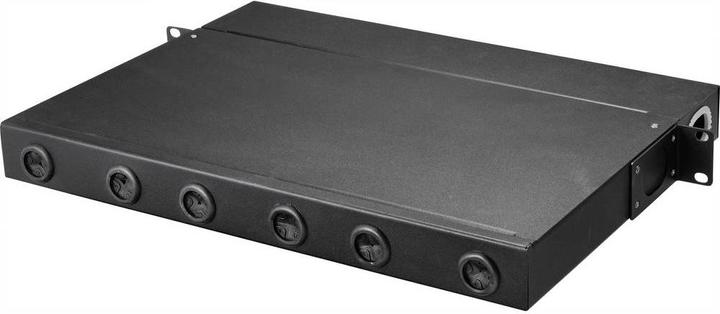 Actual product image Renkforce Modular patch panel, fibre optic/MPO or MTP and RJ45/coax, 1 RU, 19"³ (Cable hole, 31.13 cm)