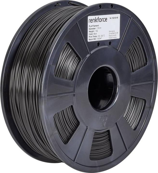 Produktbild Renkforce Filament PLA (PLA, 2.85 mm, 1000 g, Schwarz)