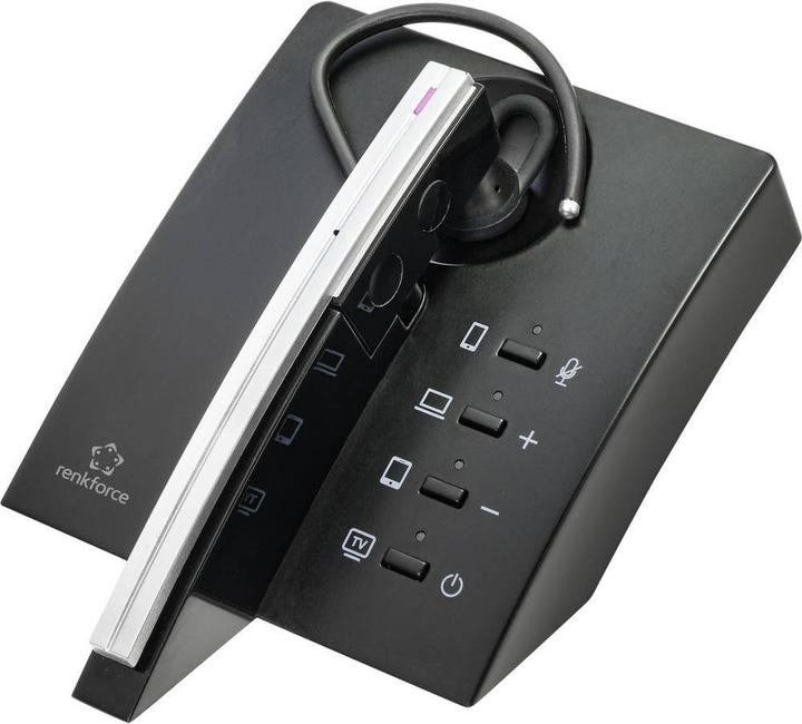 Actual product image Renkforce Bluetooth headset with charging station (ANC, 4.50 h, Wireless)