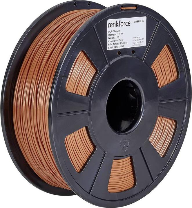 Produktbild Renkforce Filament PLA (PLA, 1.75 mm, 1000 g, Braun)
