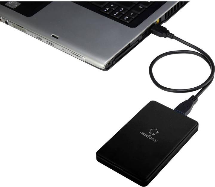 Produktbild Renkforce 6.35 cm (2.5”³) SATA Festplattengehäuse Rubber USB 3 (2.5")