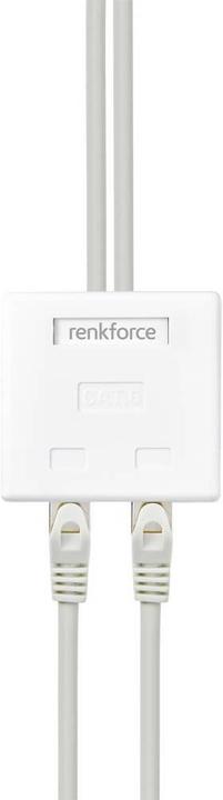Produktbild Renkforce STP CAT6 Aufputzdose, zwei Anschlüsse (CAT6, 0.06 m)