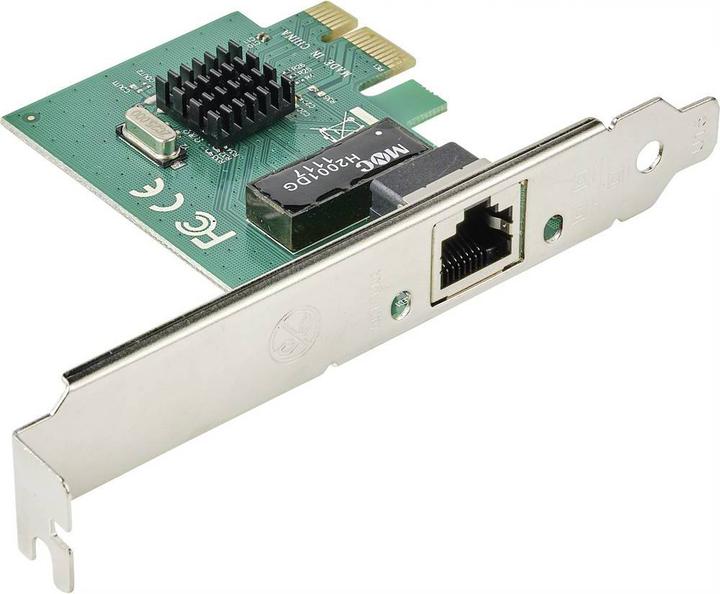 Immagine prodotto Renkforce Scheda LAN, 10/100/1000 Mbps con staffa aggiuntiva per slot a basso profilo (Ethernet)