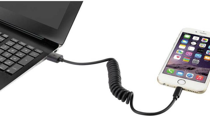 Immagine prodotto Renkforce Cavo a spirale Apple Lightning per Apple iPod/iPad/iPhone (0.95 m, USB 2.0)
